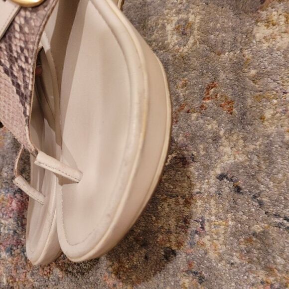 Cole Haan Nike Air Snakeskin Print Side Wedge Flip Flop Sandals Size 9 - Picture 13 of 13